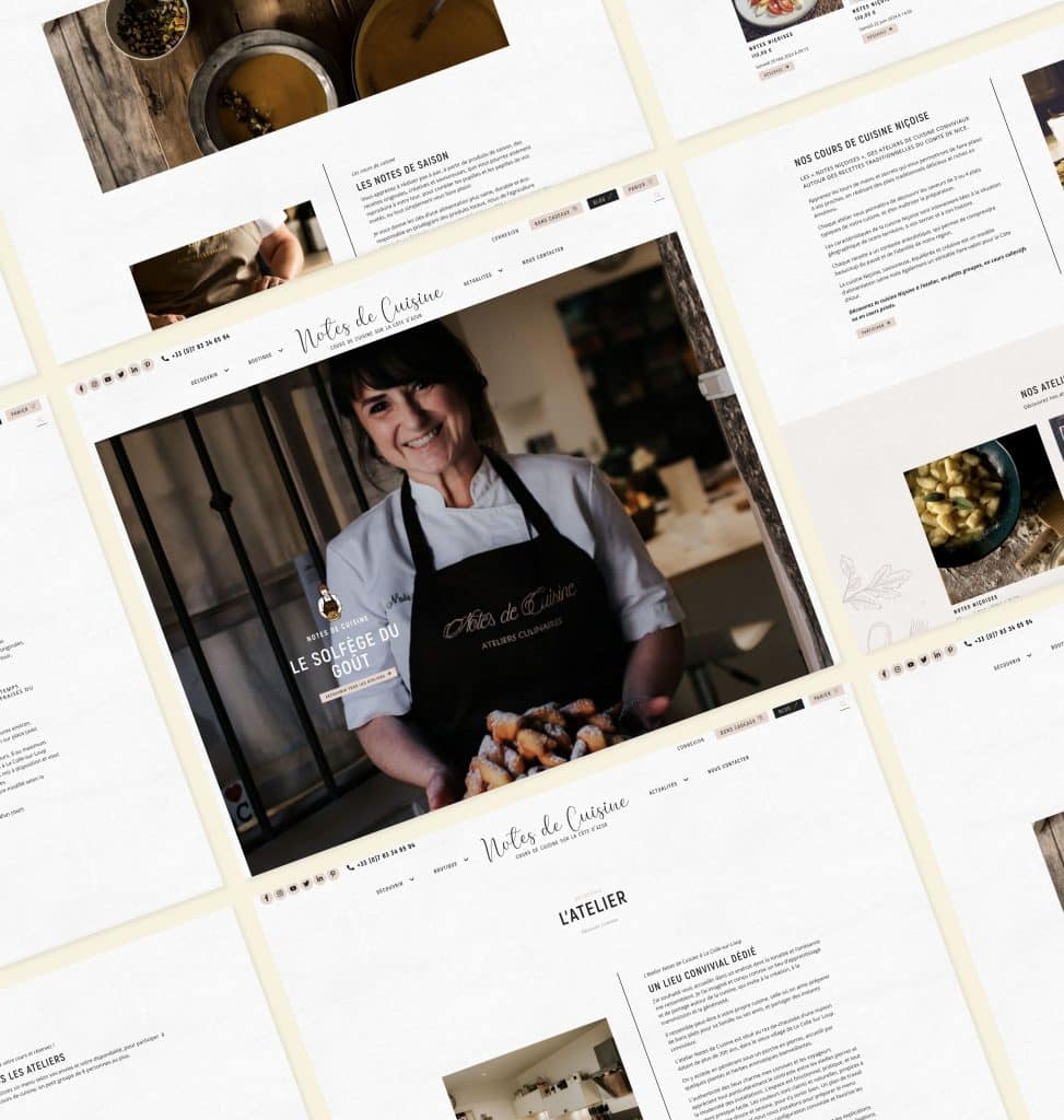 Refonte du site de Notes de Cuisine, cours de cuisine à Nice, sous WordPress